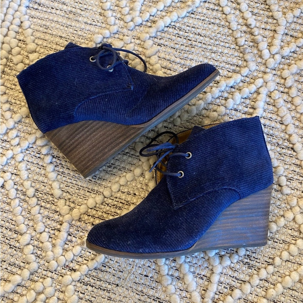 Lucky Brand Womens Indigo Ankle Boots Size 7.5